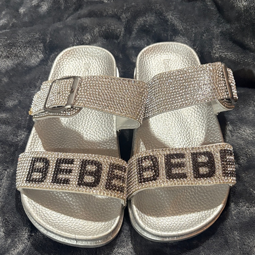Bebe Kids Glittering Silver Sandals